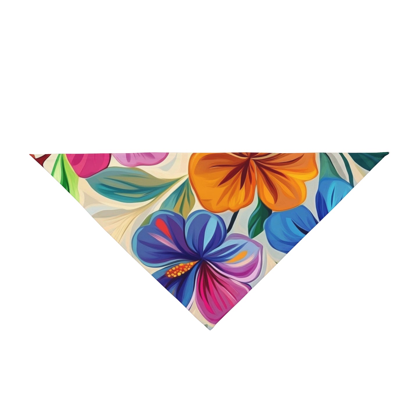Painted Flowers Pet Bandana