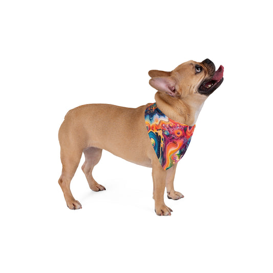 Trippy Paint Pet Bandana