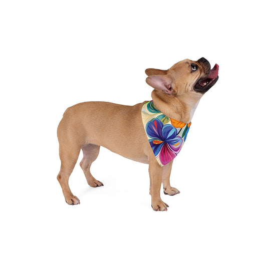 Painted Flowers Pet Bandana